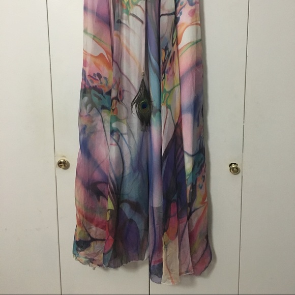 Women Full/Ankle Length Maxi Chiffon Long Skirt - Picture 4 of 6